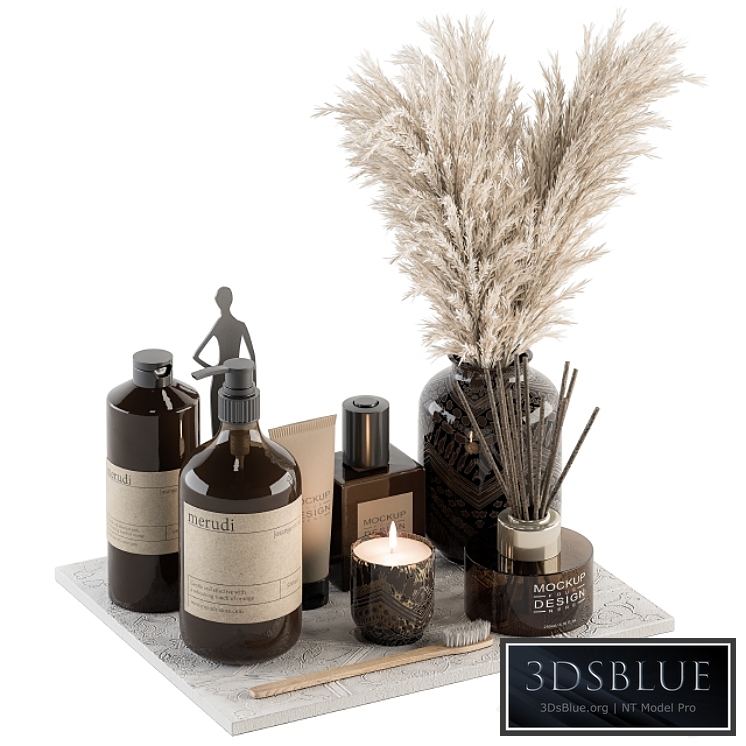 Bathroom accessory Set with Dried Plants Set 22