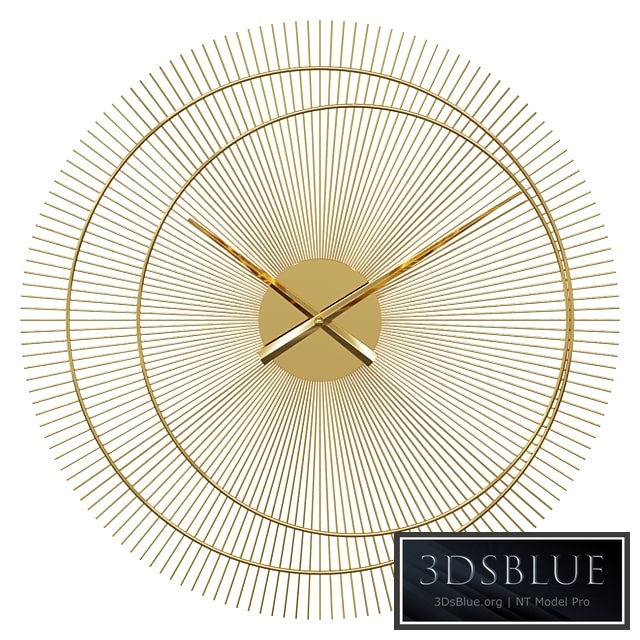 Gold metal clock D60cm Wall clock dubai