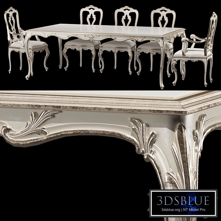 roberto giovannini dining table and chair ART 1341KPP and ART 193