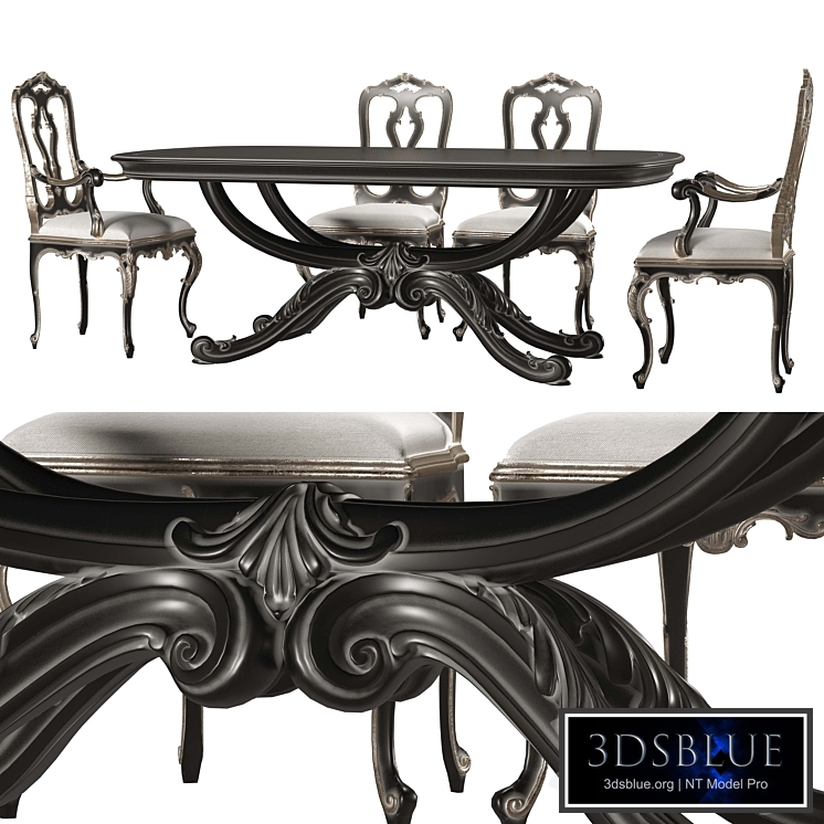 roberto giovannini dining table and chair art1231g and art 193