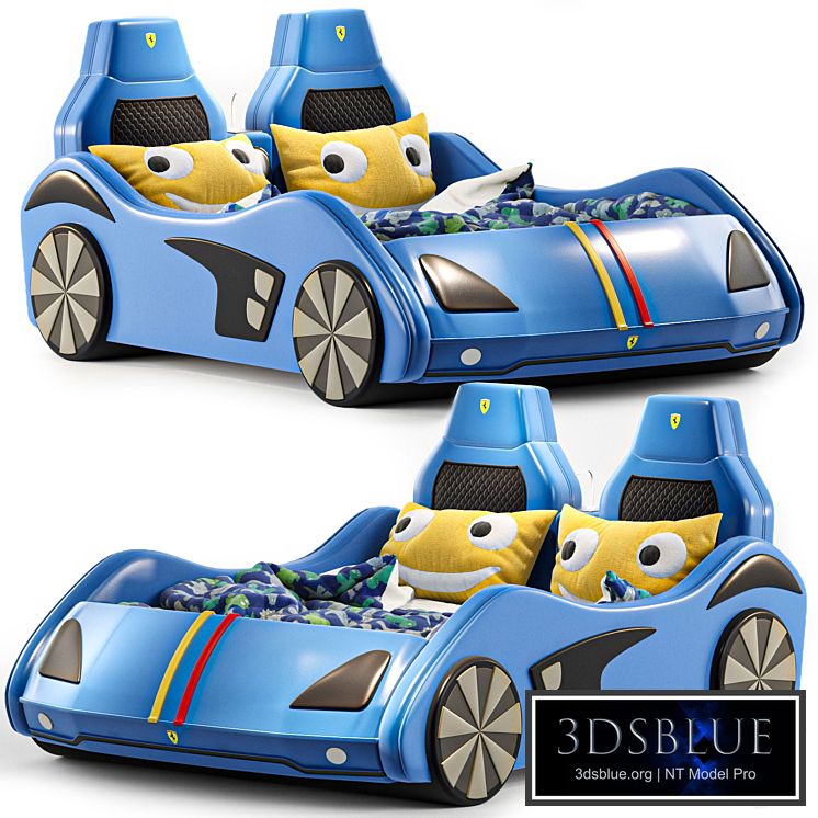 child bed car ferrari (storage) Low poly