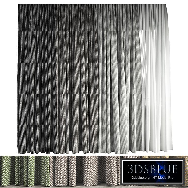Curtain # 10 with Fidivi Jeans upholstery fabric
