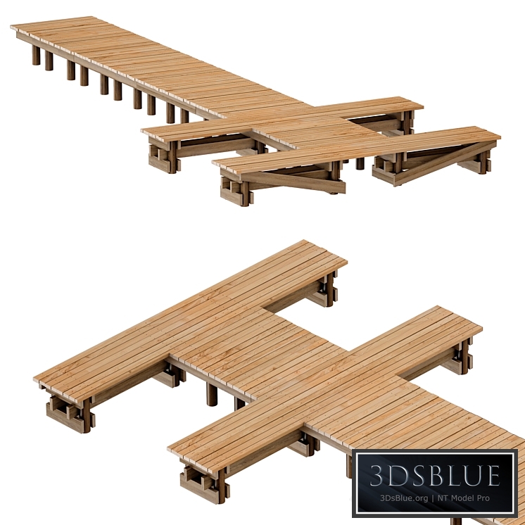 Wooden pier / River pier / Pontoon