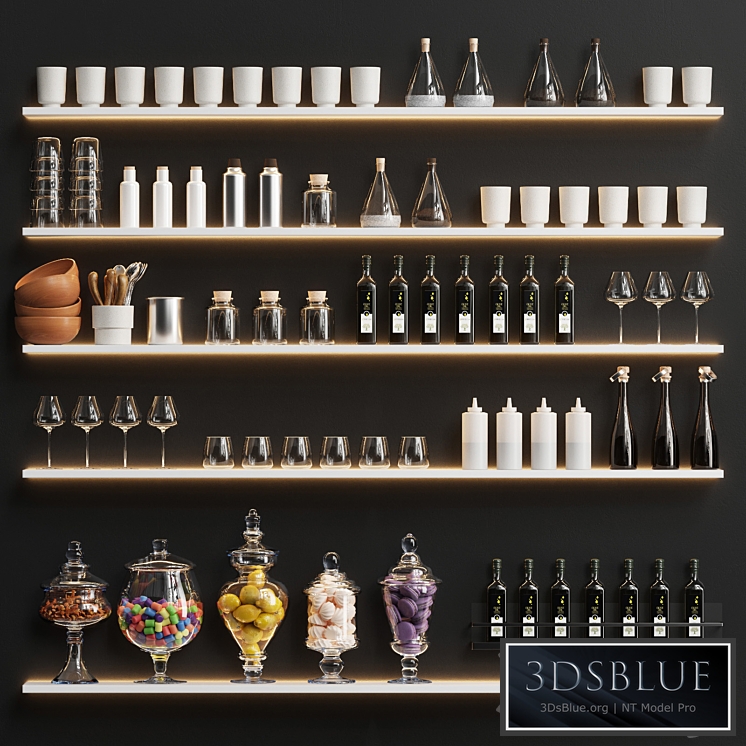 A set of dishes and accessories for the kitchen