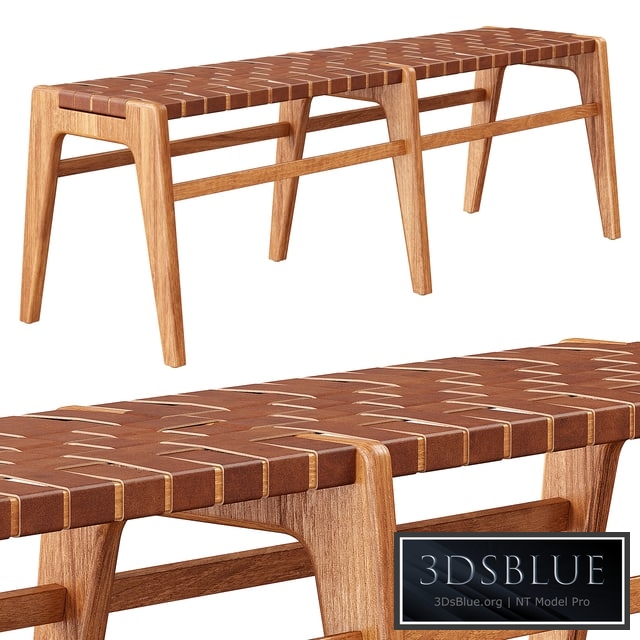 Zara Home - The bench made of wood and leather