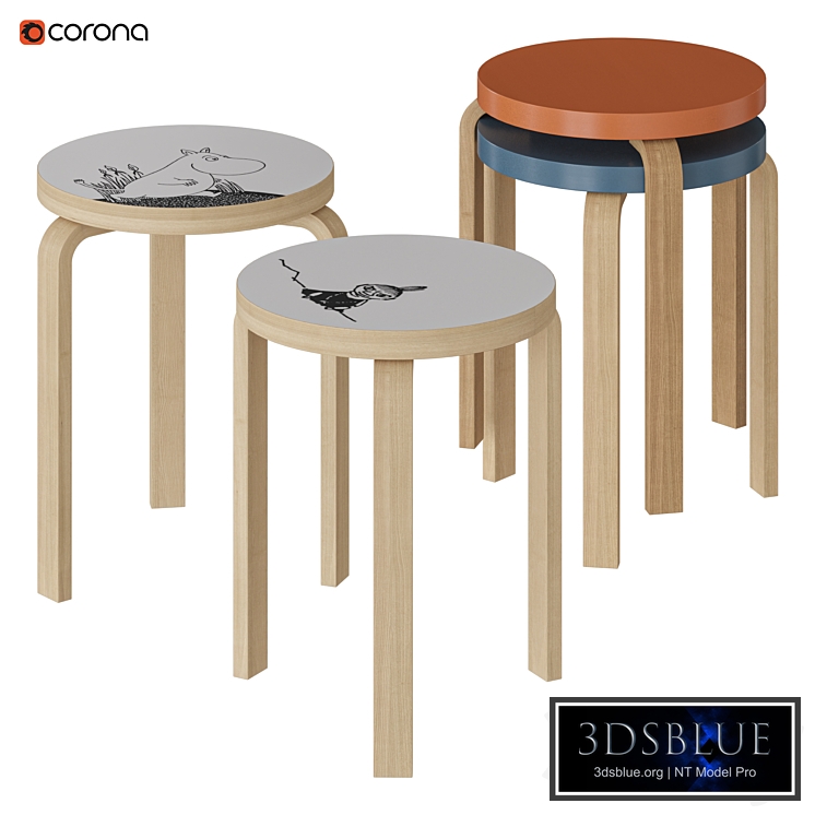 Stool 60 Artek Moomin | Stool
