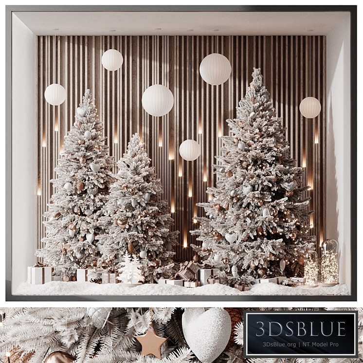 New Year&#39;s showcase of the wall panels store