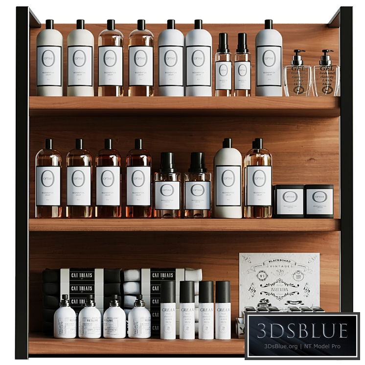 Collection of cosmetics for beauty salons or bathroom