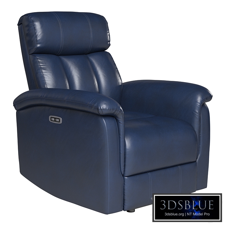 Recliner Navy Leather