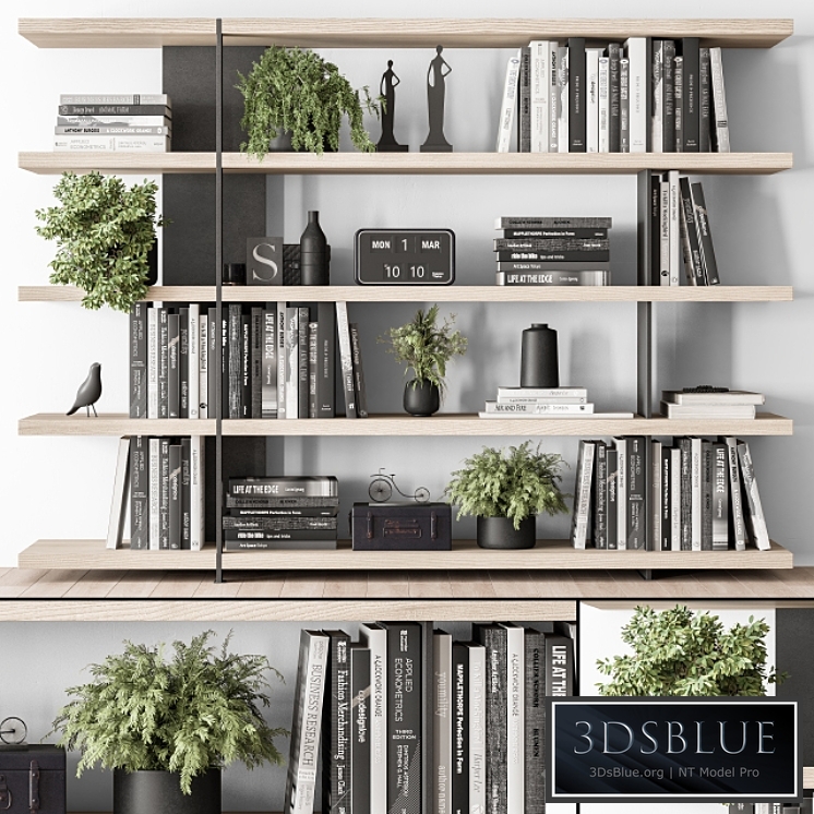 Wood and Metal Shelves Decorative - Rack Set 11