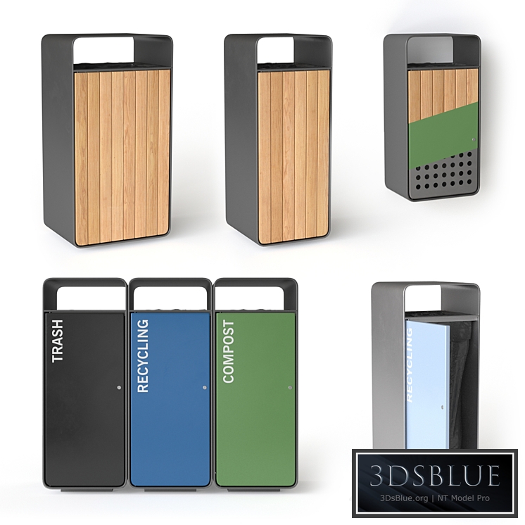 Artform Box Litter Bin Urn Set