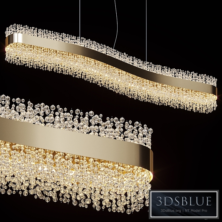 Suspended chandelier LUSINE by Lampatron 150cm