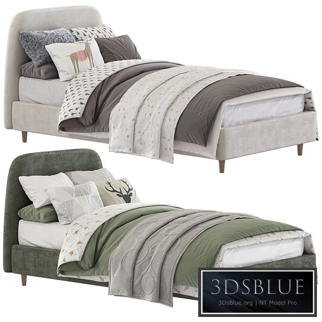 Bed Oatmeal Raelynn Upholstered Bed 217
