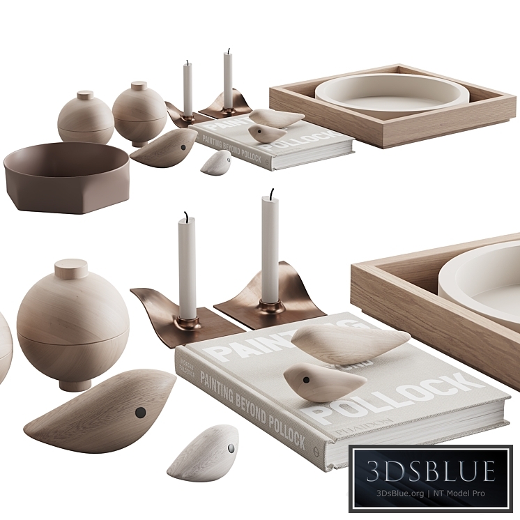 077 Living decor set NEUTRAL BIRDS 00