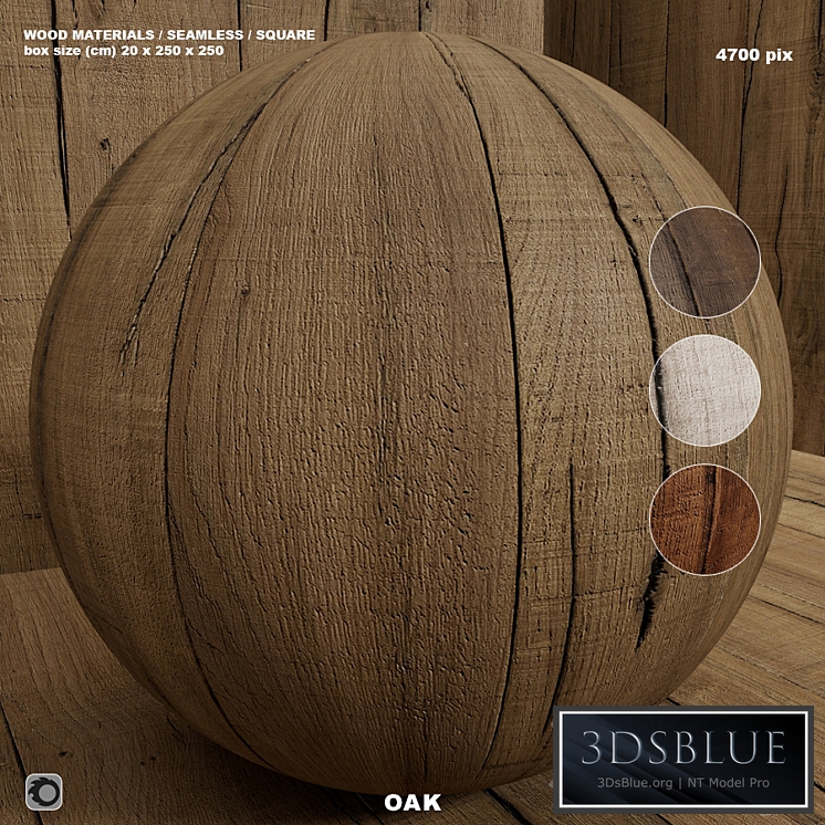 Material wood (seamless) oak - set 123