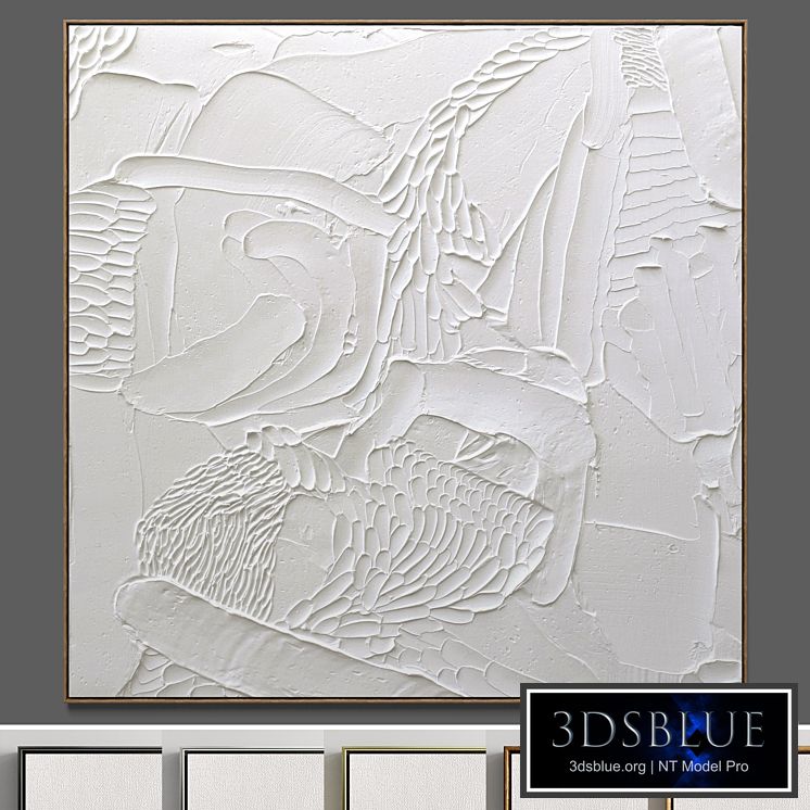 Plaster two square photo frames 14