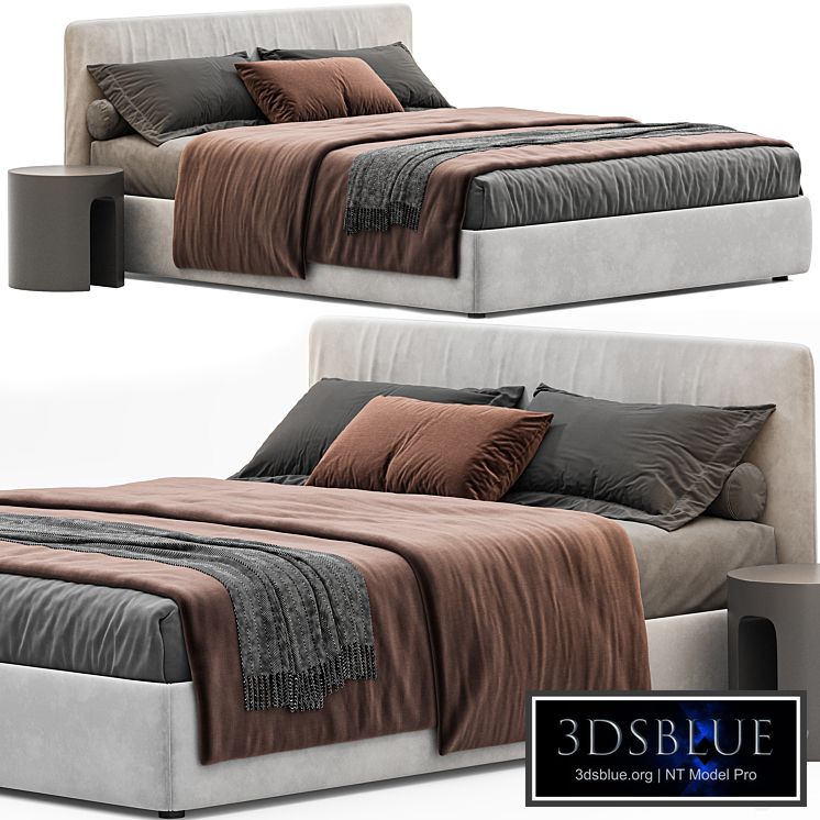 Upholstered Double Bed_bolzan Letti