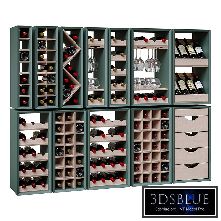 Wine sections for kitchen sets.
