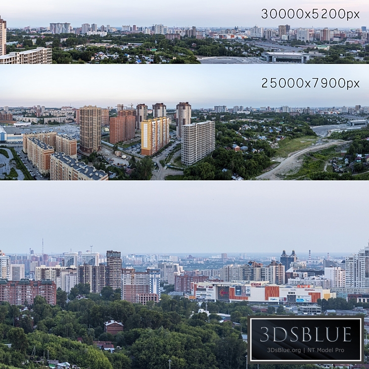 Panoramas of Novosibirsk. 2 pcs