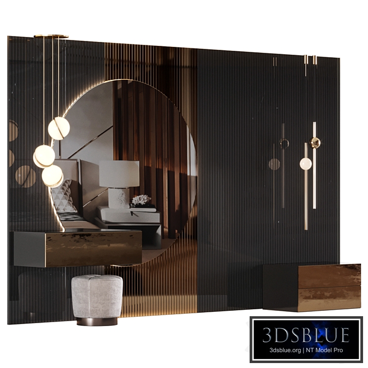 Wall panel and dressing table