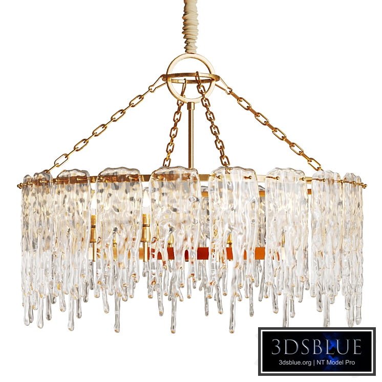 Chandelier with ice plates SPRING Ø80