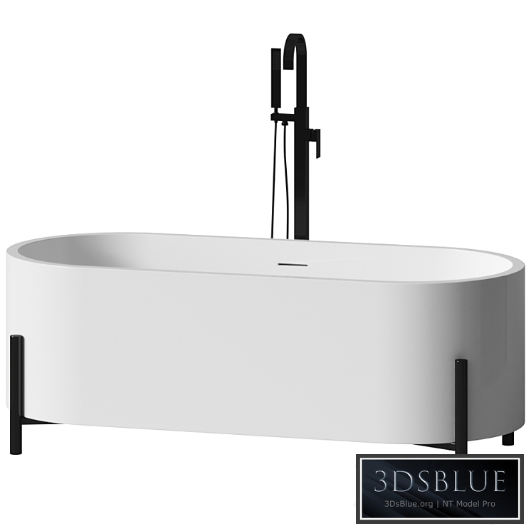 Milano Freestanding Solid Surface Bathtub by Riluxa
