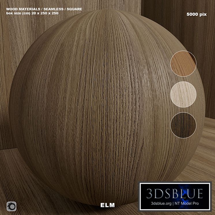 Material wood (seamless) elm - set 125