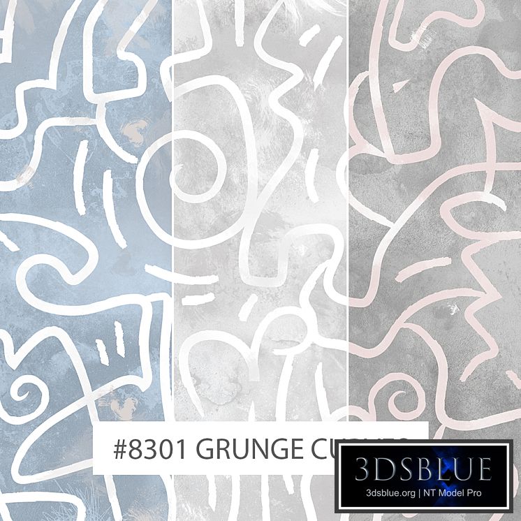 Creativille | Wallpapers | 8301 Grunge Curves