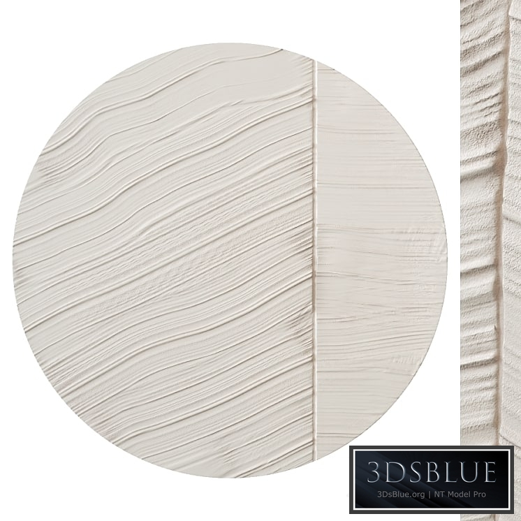 Round abstract plaster painting