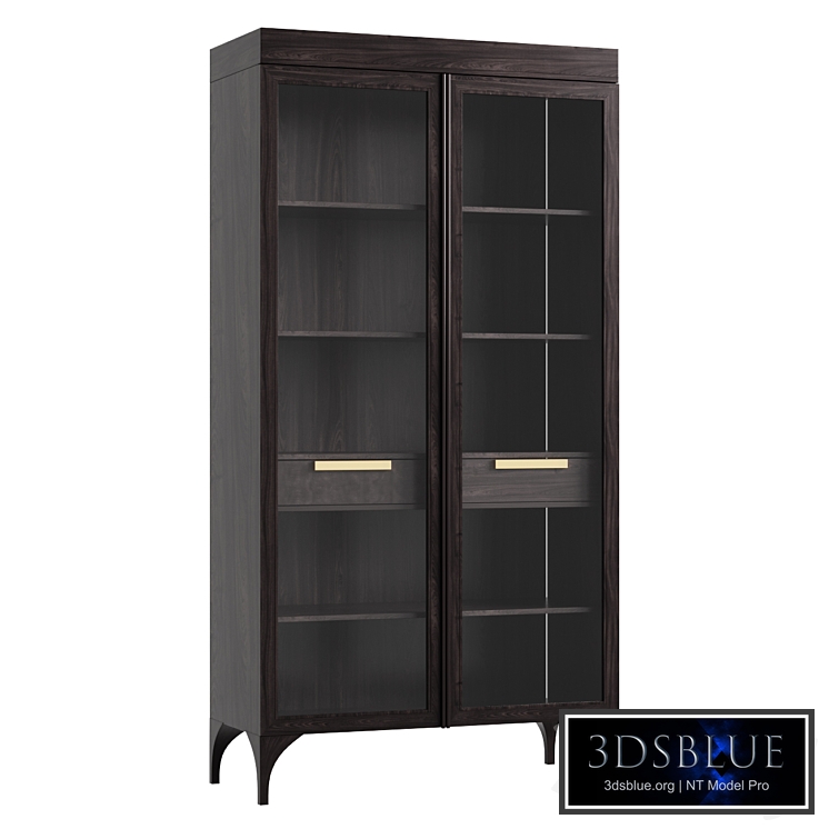 Wardrobe Showcase Bridge with glass fronts and 2 drawers