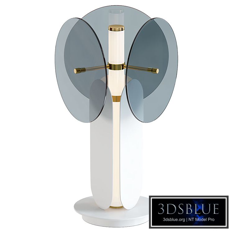 Unique White & Gray 1-Light Table Lamp