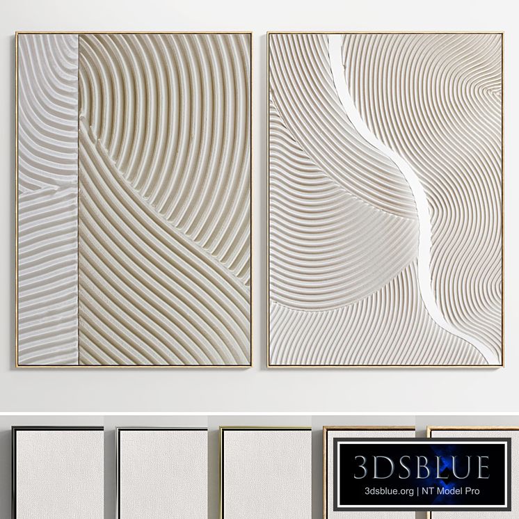 Plaster Two Photo Frame E-13