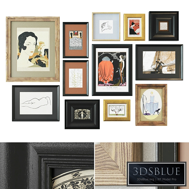 Large set of paintings