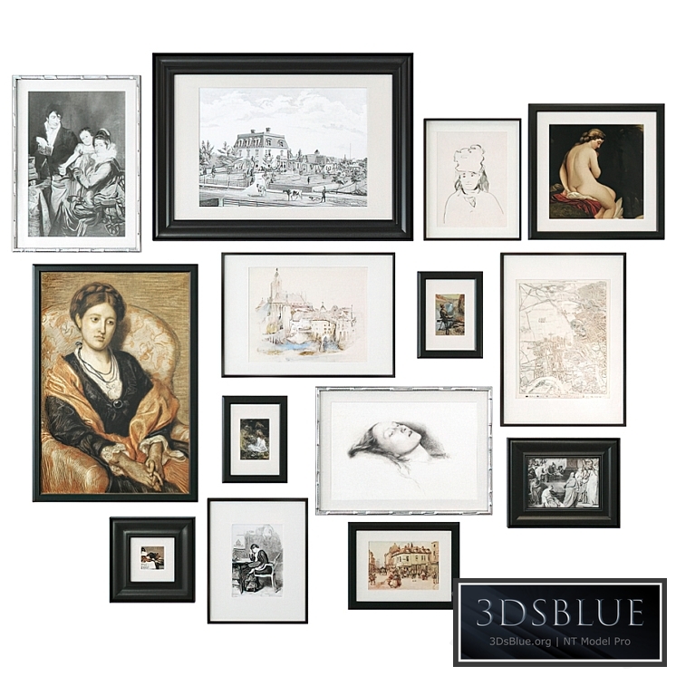 Large set of paintings