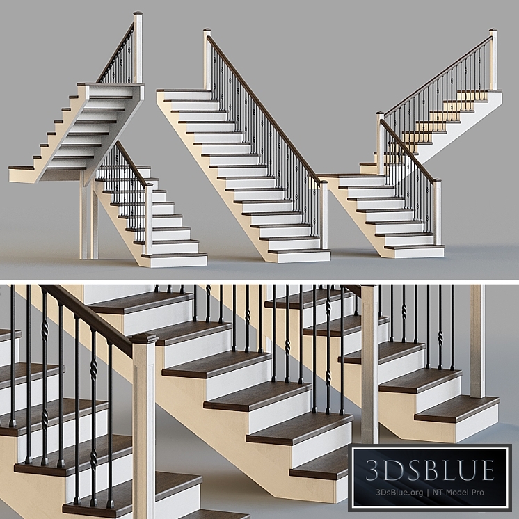 Wooden stairs for a private house 3