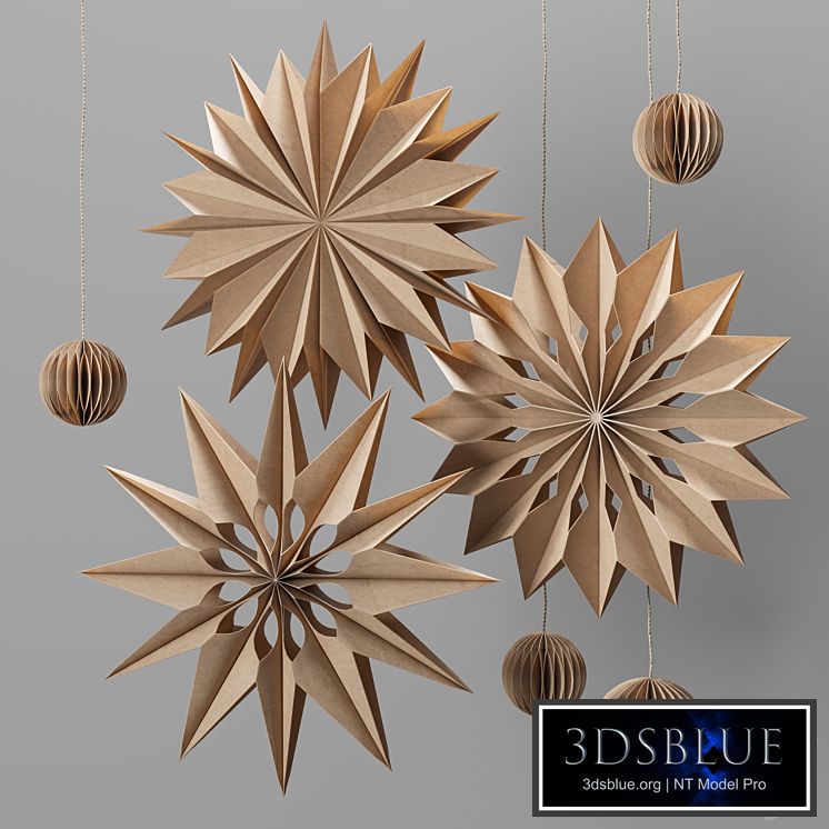 Christmas paper stars set 1