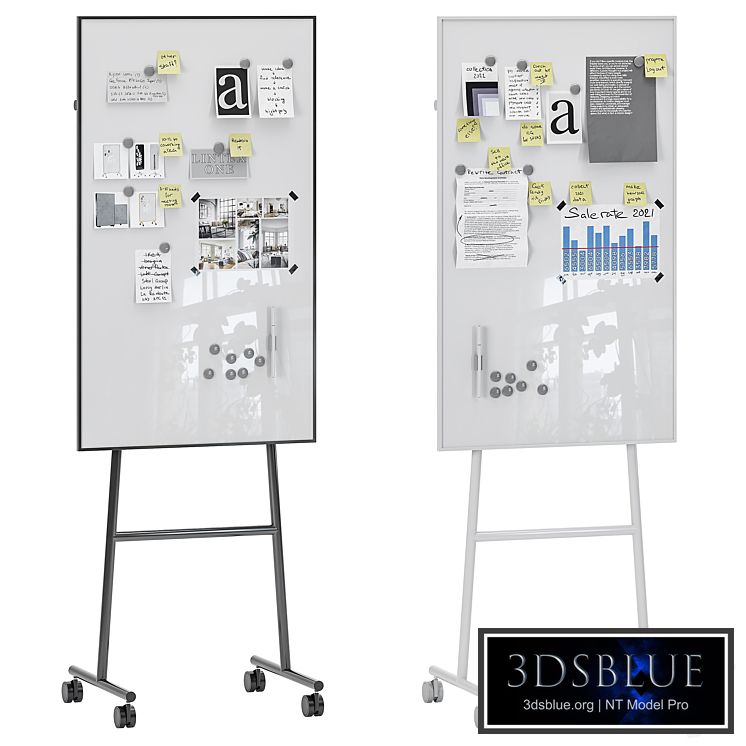 Lintex One Whiteboards with a black or white stand