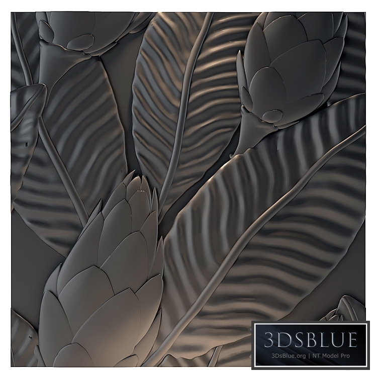 3D gypsum panel Jungle-1