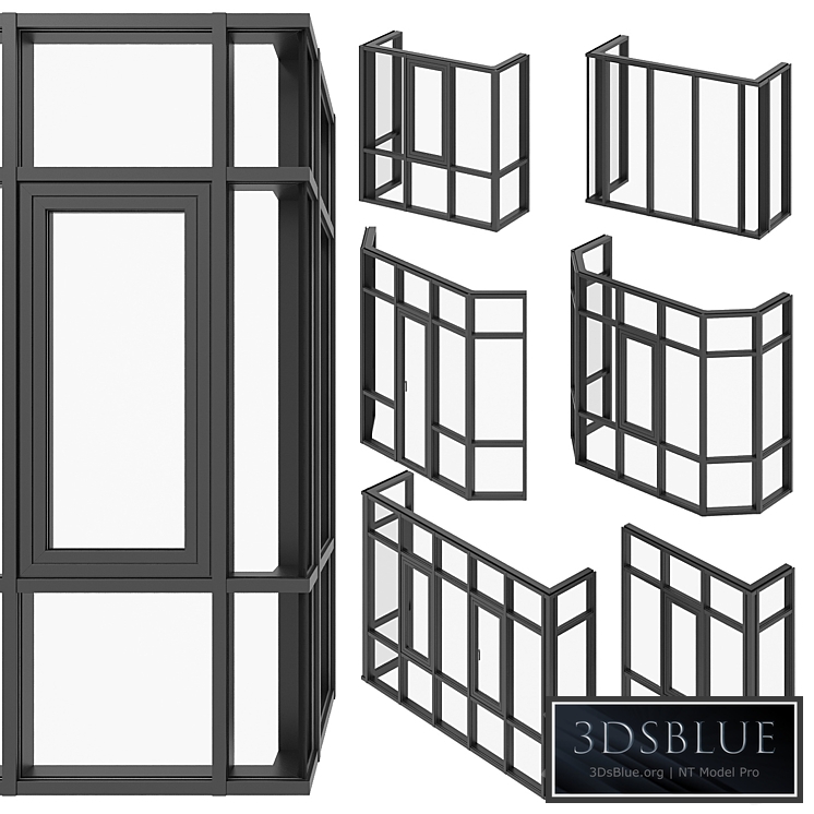 Panoramic corner glazing / corner stained glass