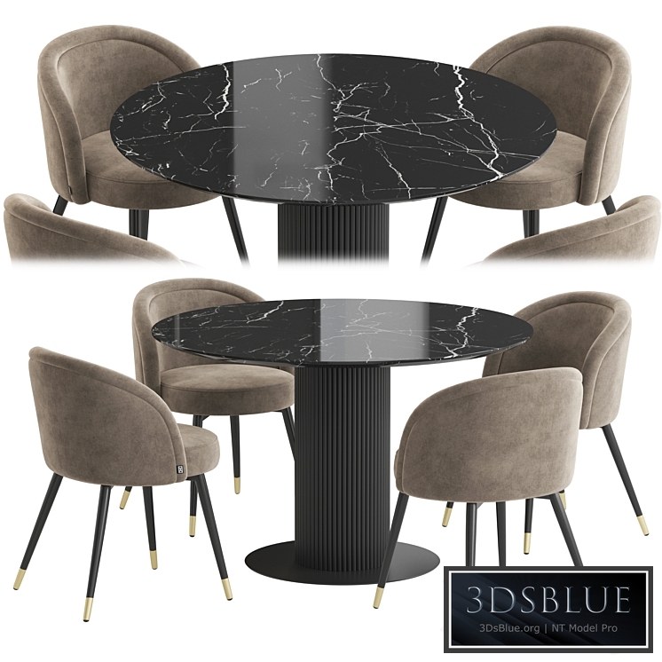 Velvet table Chloe chair TOK Dining set