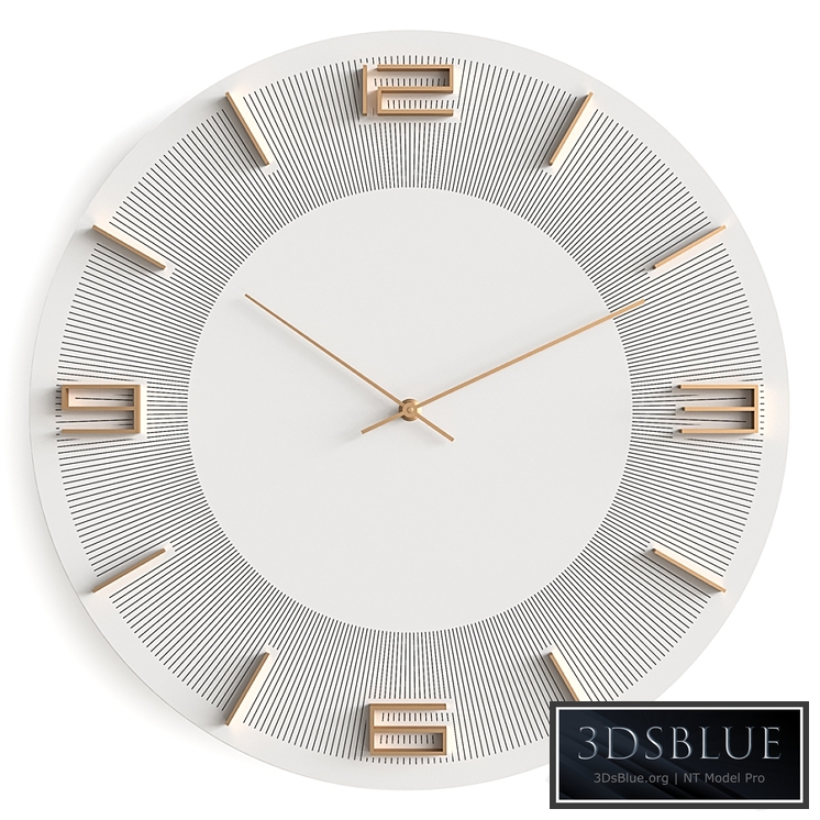 Wall clock KARE Leonardo White-Gold