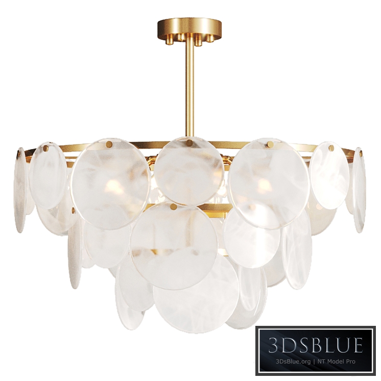 Smoked glass hanging disc chandelier JACKLYN