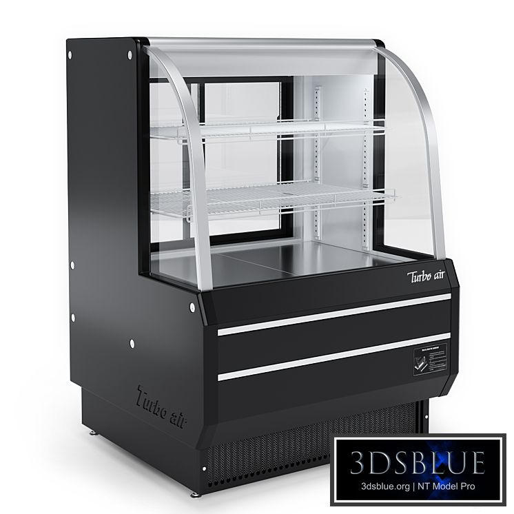 Turbo Air TCGB-36DR-B Curved Glass Dry Bakery Display Case
