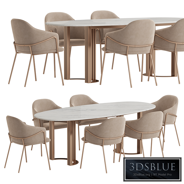 Hudkoff Lord table Stanley chair dining set