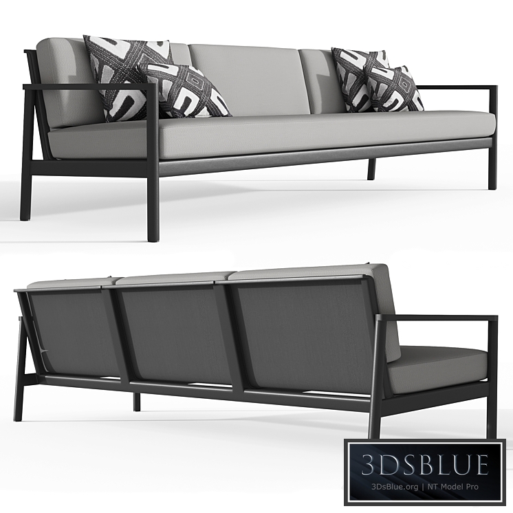 RH MARINO ALUMINU SOFA 96