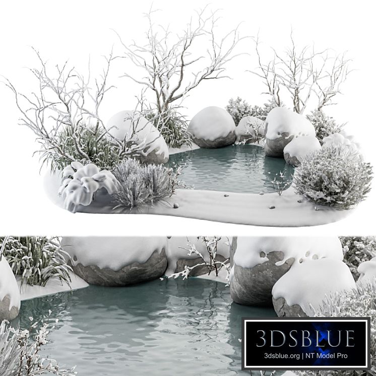 Landscape Furniture Snowy Lake - Set 48-C