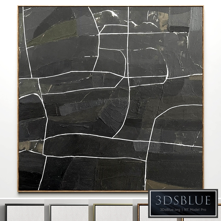 Plaster two square photo frames 19