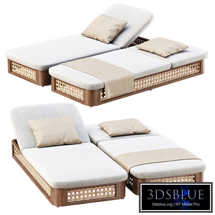 Sofia Rattan Chaise Lounge / Chaise Lounge