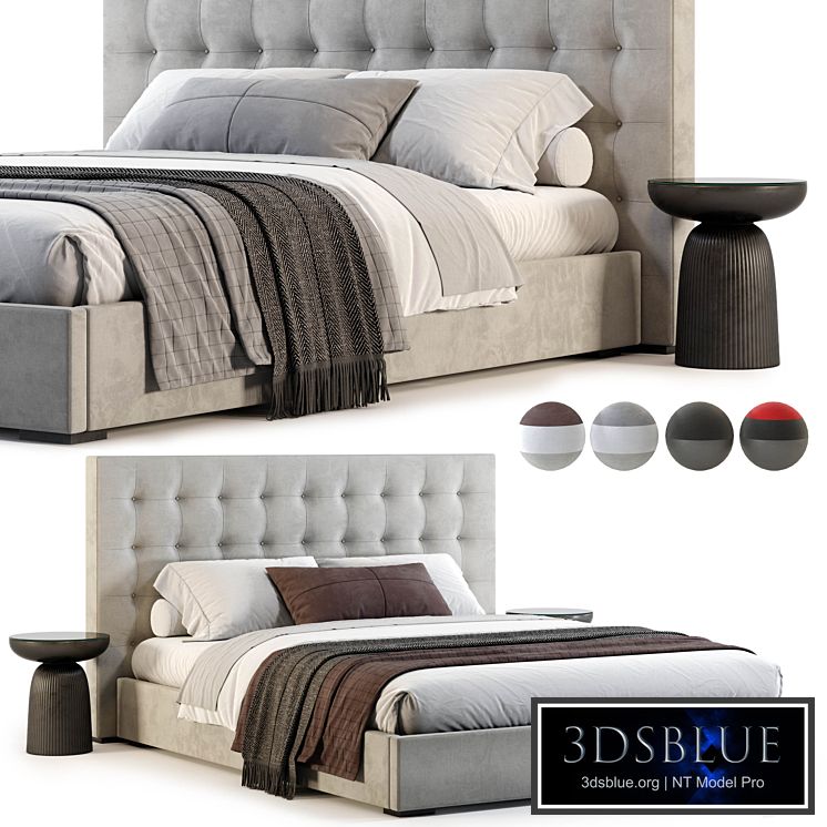 RH MODENA PANEL BOX-TUFTED BED