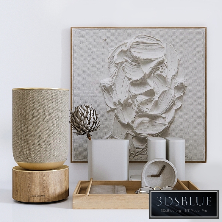 Decorative set with Protea and Plaster panel